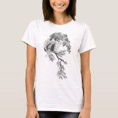 ein magischer Phönix, der auf einem blühenden Saku T-Shirt (Vorderseite)