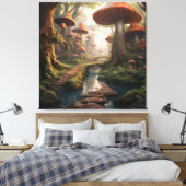 Ein magischer Pilzwald Leinwanddruck (Insitu (Schlafzimmer))