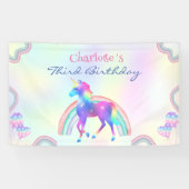 Ein magischer Regenbogen Einhorn Glückwunsch zum G Banner (Horizontal)