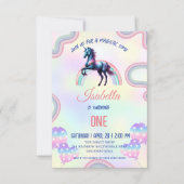 Ein magischer Regenbogen Einhorn Glückwunsch zum G Dankeskarte (Vorderseite)