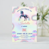 Ein magischer Regenbogen Einhorn Glückwunsch zum G Dankeskarte (Stehend Vorderseite)