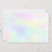 Ein magischer Regenbogen Einhorn Glückwunsch zum G Einladung (Rückseite)