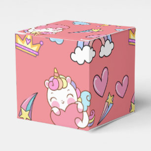 Ein magischer Regenbogen Einhorn Glückwunsch zum G Geschenkschachtel