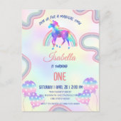 Ein magischer Regenbogen Einhorn Glückwunsch zum G Postkarte (Vorderseite)