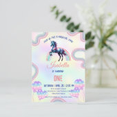 Ein magischer Regenbogen Einhorn Glückwunsch zum G Postkarte (Stehend Vorderseite)