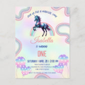 Ein magischer Regenbogen Einhorn Glückwunsch zum G Postkarte (Vorderseite)
