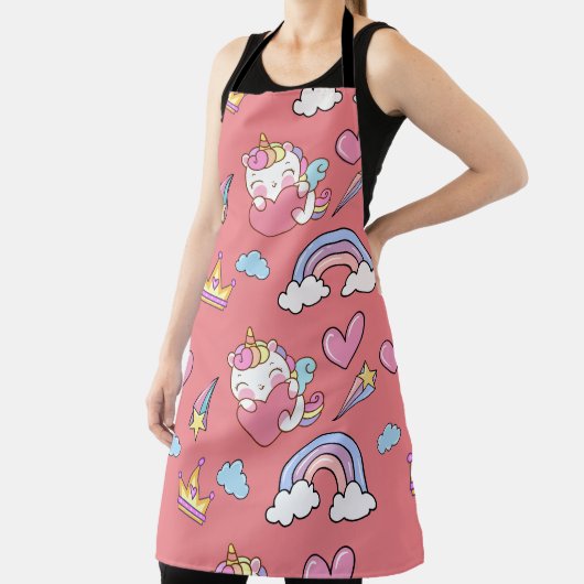 Ein magischer Regenbogen Einhorn Glückwunsch zum G Schürze (InSitu)