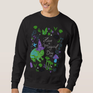 Ein magischer Tag Niedliche Esoterie Frösche Tierk Sweatshirt