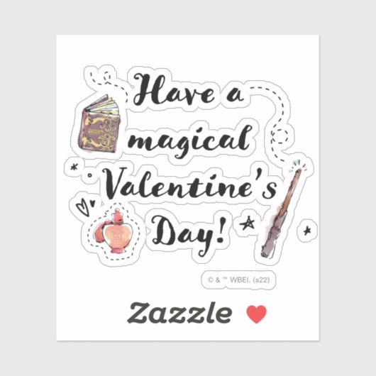 Ein magischer Valentinstag Aufkleber (Blatt)