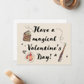 Ein magischer Valentinstag Mitteilungskarte (Vorderseite/Rückseite Beispiel)