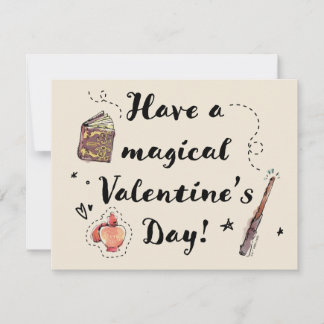 Ein magischer Valentinstag Mitteilungskarte