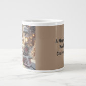 Ein magischer Winter Wonderland Weihnachtszug Jumbo-Tasse (Vorderseite)