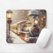 Ein magischer Winter Wonderland Weihnachtszug Mousepad (Mit Mouse)