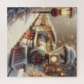 Ein magischer Winter Wonderland Weihnachtszug Puzzle (Horizontal)