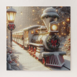 Ein magischer Winter Wonderland Weihnachtszug Puzzle