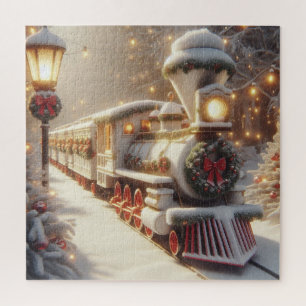 Ein magischer Winter Wonderland Weihnachtszug Puzzle