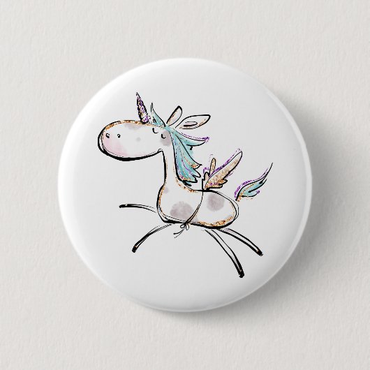Ein magisches Einhorn Button (Vorderseite)