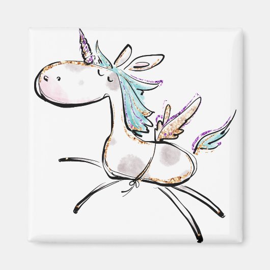 Ein magisches Einhorn Magnet (Vorne)