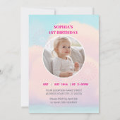 Ein magisches Einhorn zum Geburtstag Einladung (Rückseite)