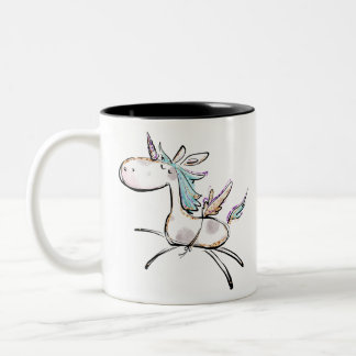 Ein magisches Einhorn Zweifarbige Tasse