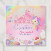 Ein magisches Fest Unicorn Candyland Geschenkanhänger (Vorderseite)