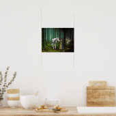 Ein magisches Meeting - Einhorn Fantasy Art Print Poster (Küche)