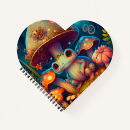 Ein magisches Pilzfrosch-Notizbuch Notizblock