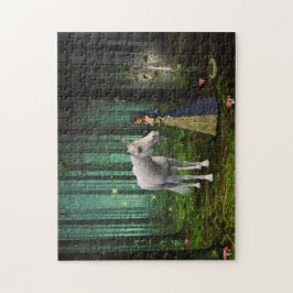Ein magisches Treffen - Einhorn Fantasy Art Puzzle