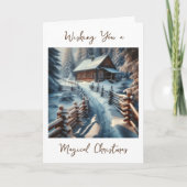 Ein magisches Weihnachtsfest | Blockkabine Karte (Vorderseite)