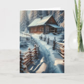 Ein magisches Weihnachtsfest | Blockkabine Karte (Vorderseite)