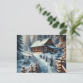 Ein magisches Weihnachtsfest | Blockkabine Postkarte (Stehend Vorderseite)