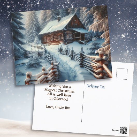 Ein magisches Weihnachtsfest | Blockkabine Postkarte