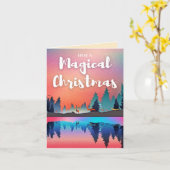 Ein magisches Weihnachtsfest Karte (Gelbe Blume)