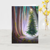 Ein magisches Weihnachtsfest Karte (Gelbe Blume)