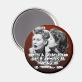 Ein Magnet für einen echten Freund, der Zombies fü (Vorderseite/Rückseite)