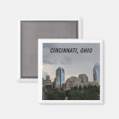 Ein Magnet mit einem Foto Cincinnati, Ohio. (Vorderseite/Rückseite)
