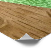 Ein Magpie steht auf einem Zaun Poster (Ecke)