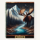 Ein majestätischer Elch am ruhigen Wald Notizblock (Vorderseite)