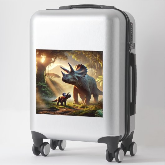 Ein majestätischer, erwachsener Triceratops Aufkleber (Koffer)