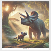 Ein majestätischer, erwachsener Triceratops Aufkleber (Blatt)