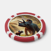 Ein majestätischer, erwachsener Triceratops Pokerchips (Einzeln)