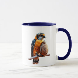 Ein majestätischer Falke auf einem Ast. Tasse