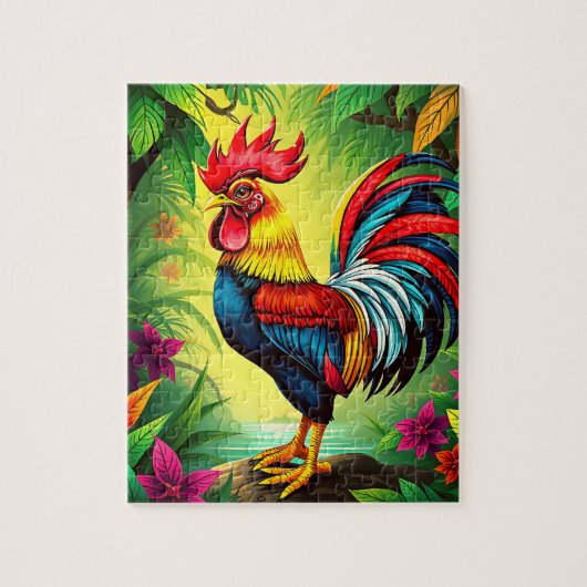 Ein majestätischer Hahn für Kinder Puzzle (Vertikal)