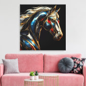 Ein majestätischer Hengst - KI in Bewegung Leinwanddruck (Insitu (Wohnzimmer))