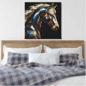 Ein majestätischer Hengst - KI in Bewegung Leinwanddruck (Insitu (Schlafzimmer))