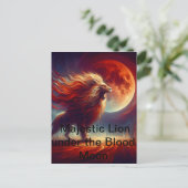 Ein majestätischer Löwe unter dem BLUTMUND. Postkarte (Stehend Vorderseite)