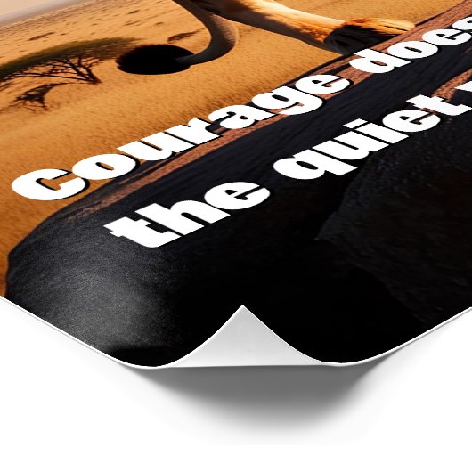 Ein majestätischer Löwenzettel motivierend Poster (Ecke)