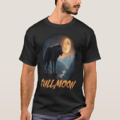 ein majestätischer Wildwolf unter Vollmond T-Shirt (Vorderseite)