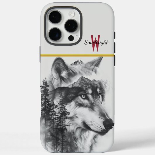Ein majestätischer Wolf blickt bei Morgengrauen üb Case-Mate iPhone Hülle (Rückseite)