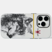 Ein majestätischer Wolf blickt bei Morgengrauen üb Case-Mate iPhone Hülle (Rückseite (Horizontal))